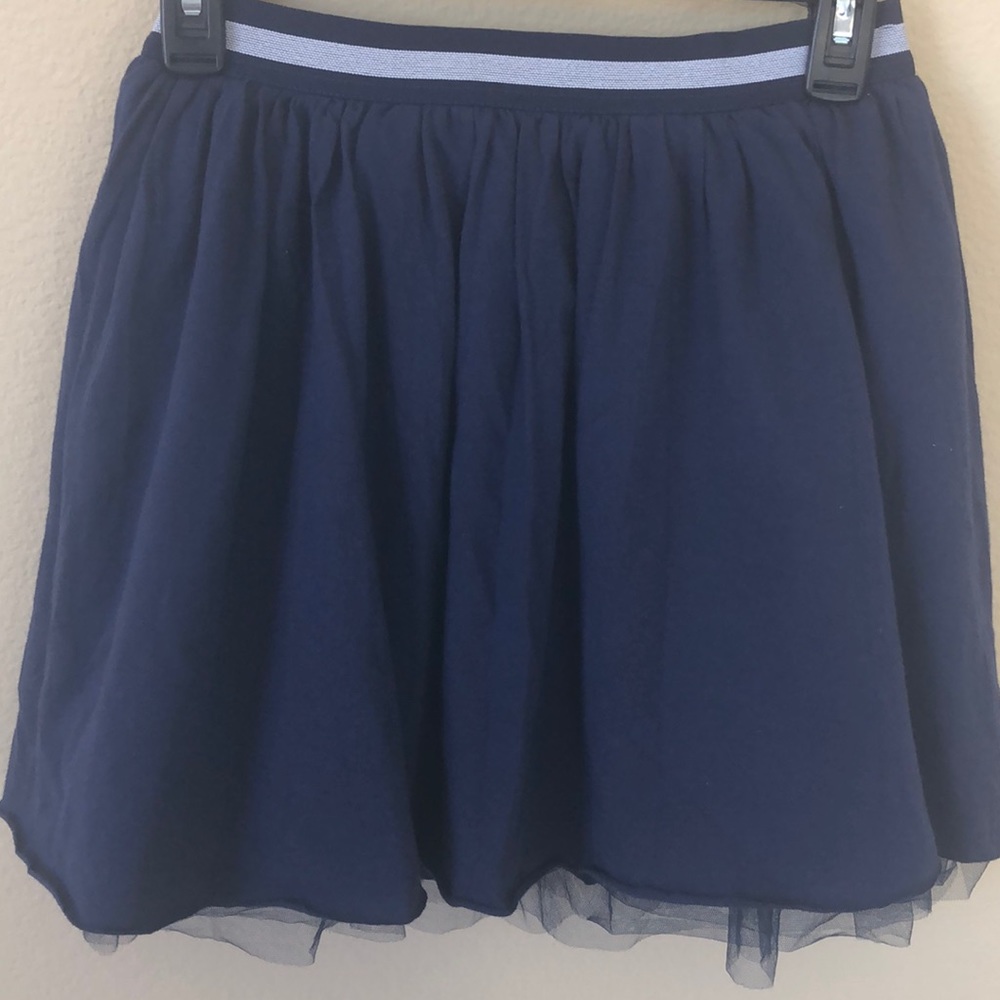 Tommy Hilfiger Girls Navy Blue Tulle Soft Skirt - Large (Girls)
